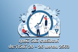 ฤกษ์ดี วันดี รายสัปดาห์ ประจำวันที่ 20 - 26 เมษายน 2563